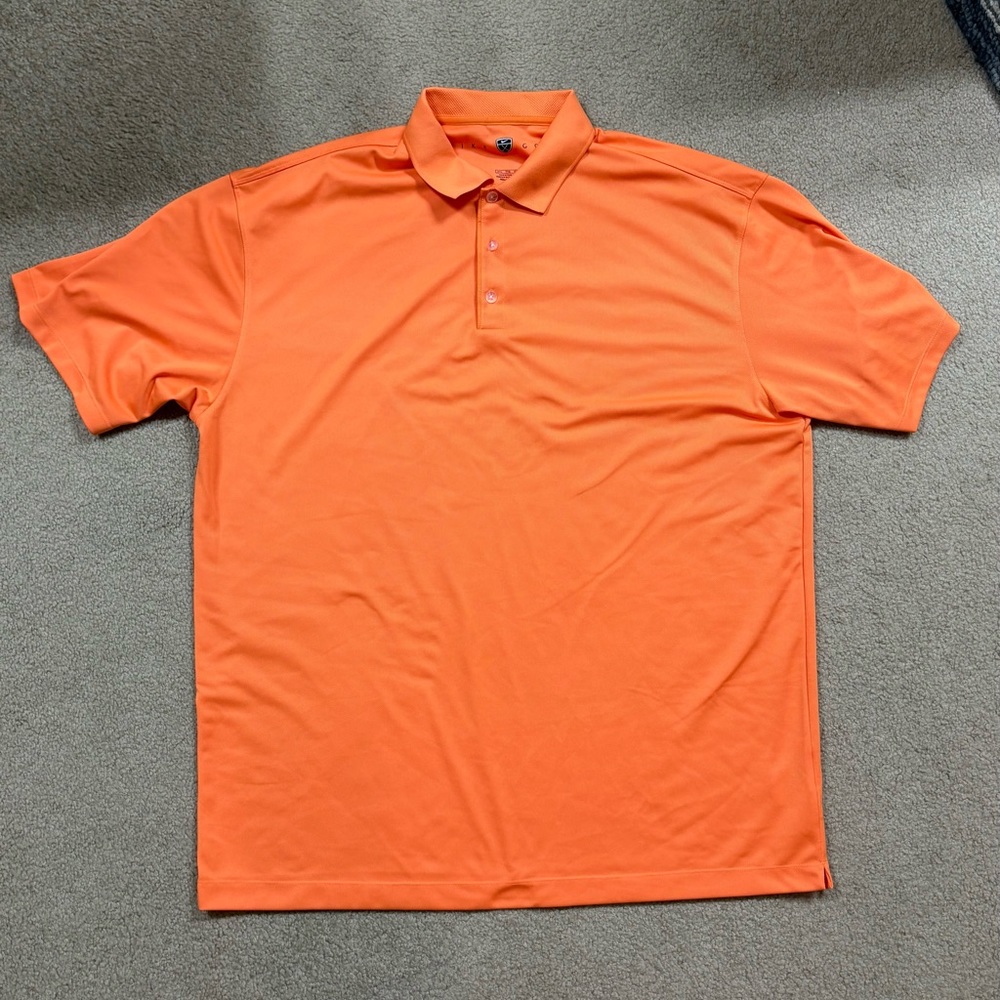 Nike Men's Bright Orange Short-Sleeve Golf Polo